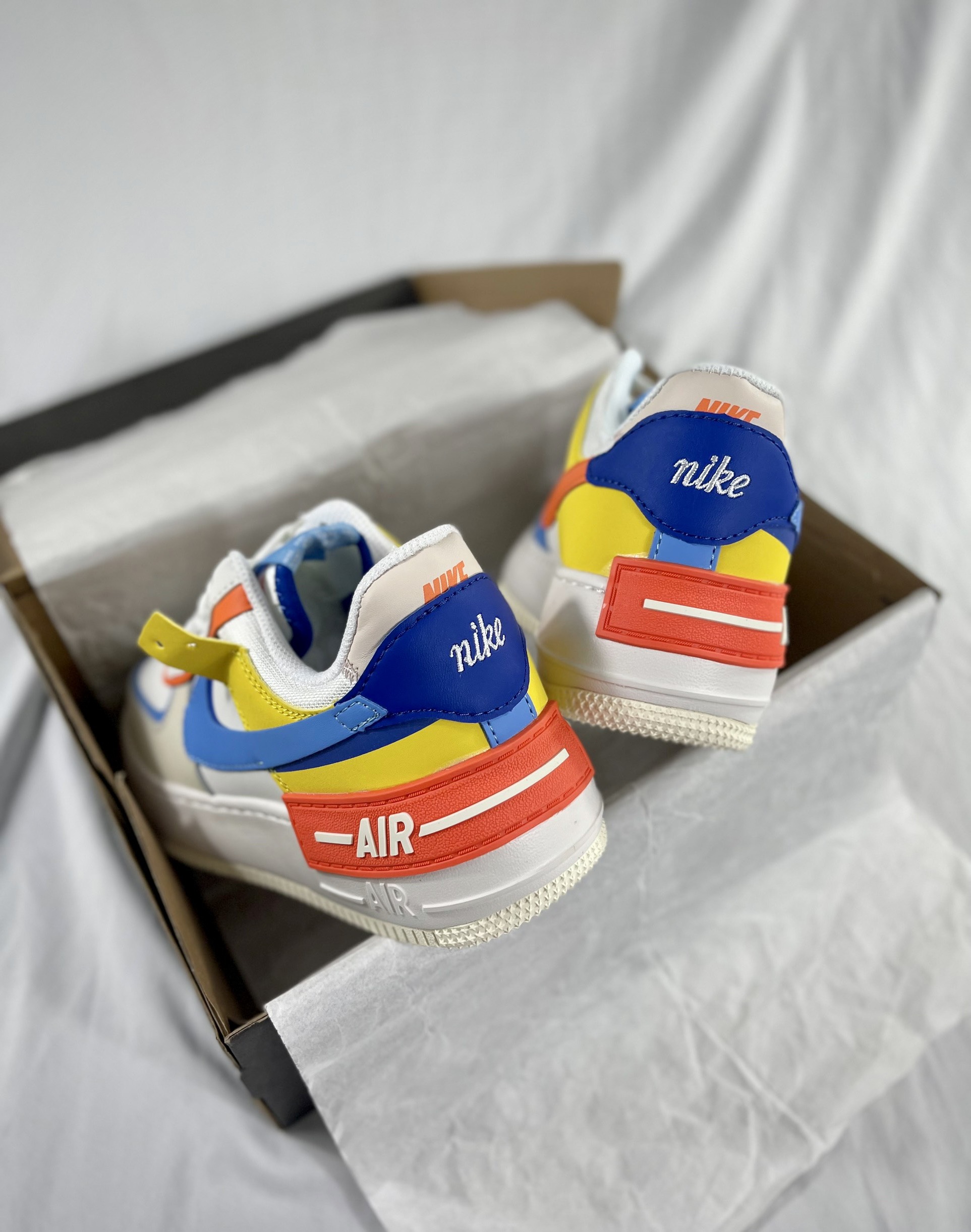 Giày Nike Air Force 1 Low Shadow Sail Game Royal Rush Orange
